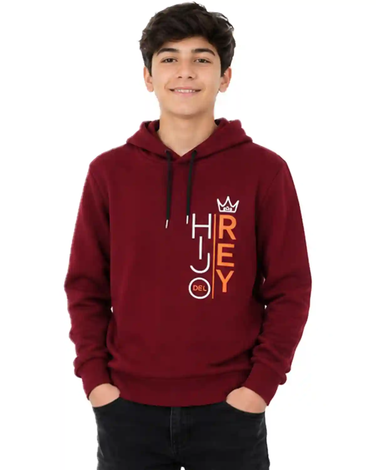 rey-maroon-boys-hoodie-front